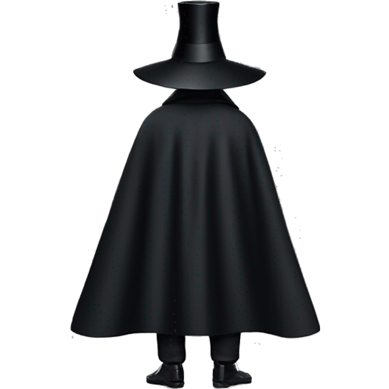 back profile of black magician, cape that says Dior, text Dior on the cape emoji