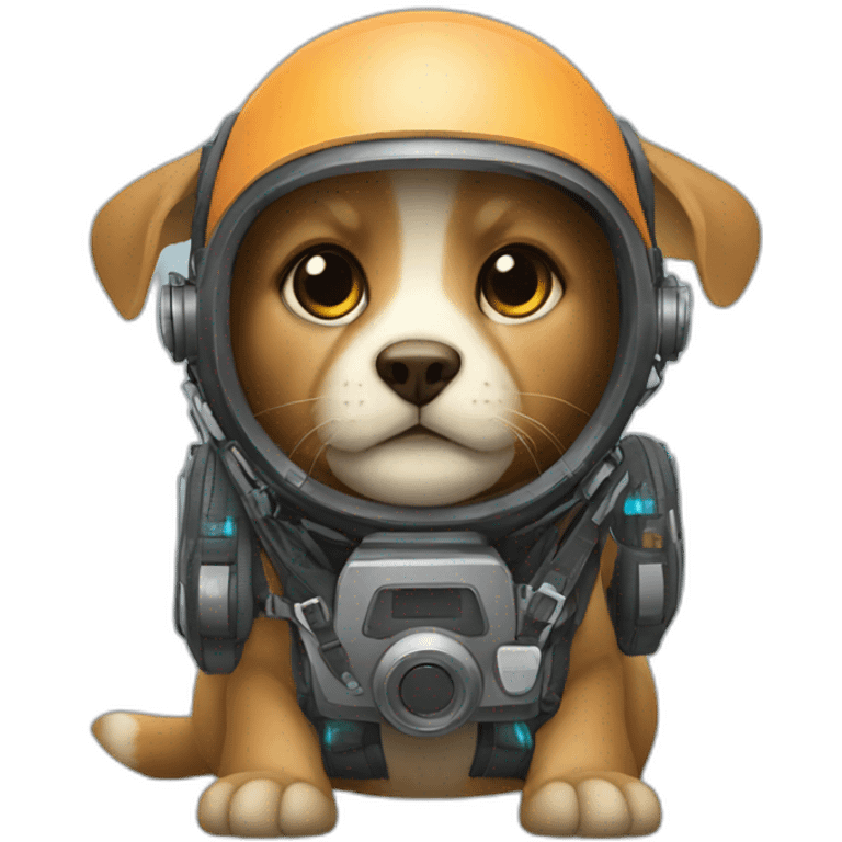 animal equipped with high tech gear emoji