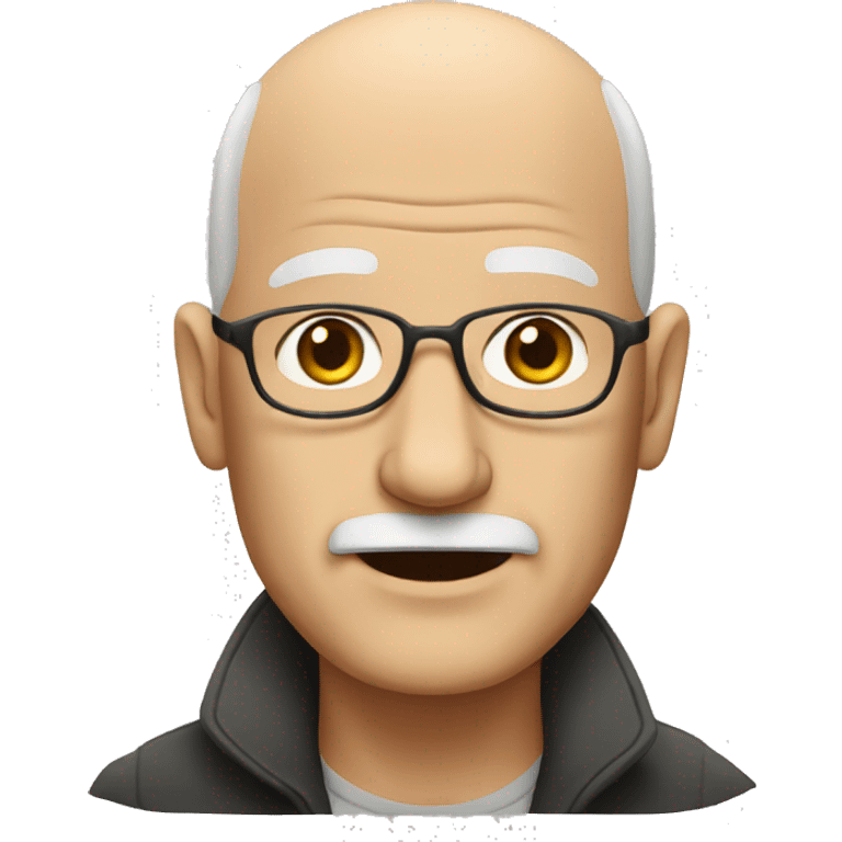 Bald old man without moustach emoji