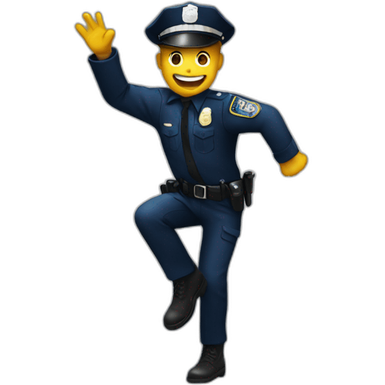 police dancing on a grave emoji