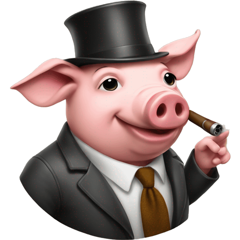 pig smoking a pipe emoji