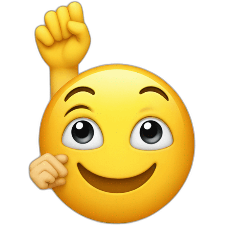 shy smiling emoji with fingers pointing in emoji