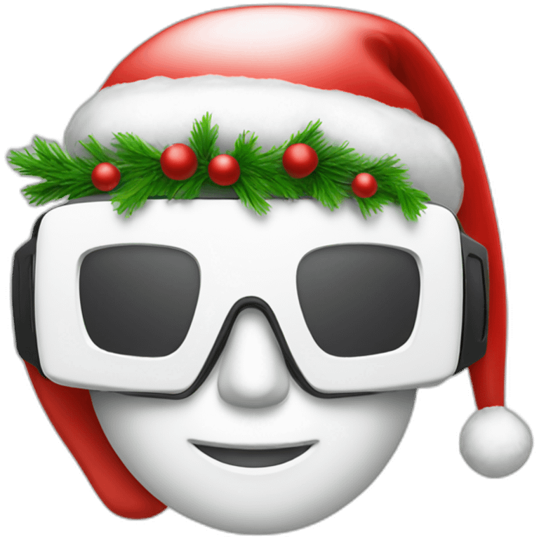 christmas decoration white vr headset emoji