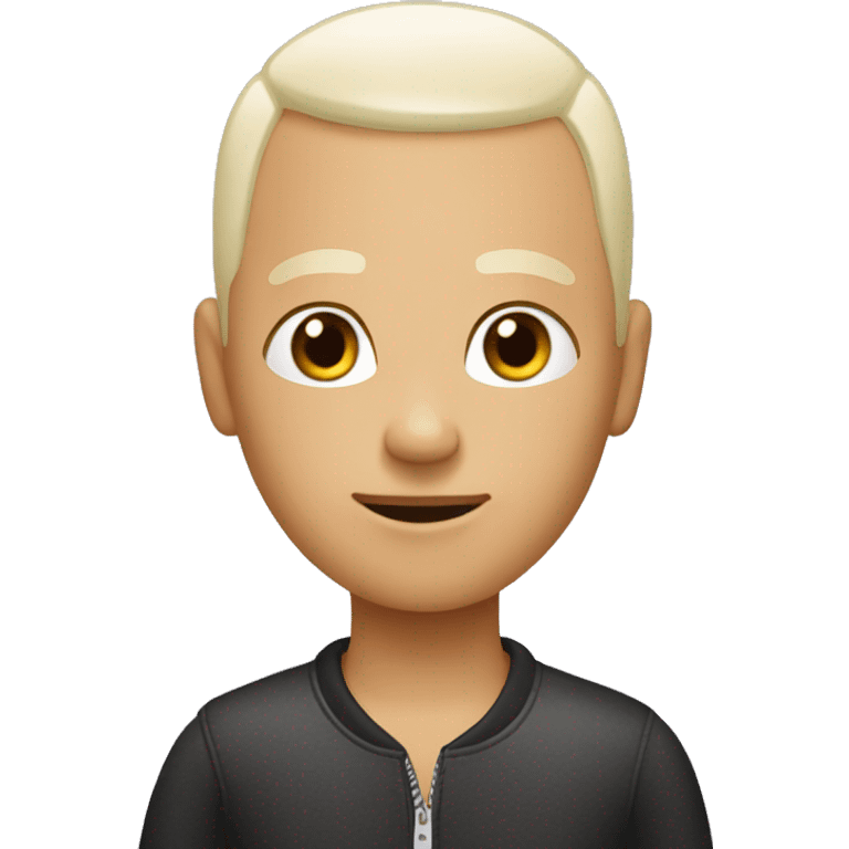 bleached buzz cut emoji