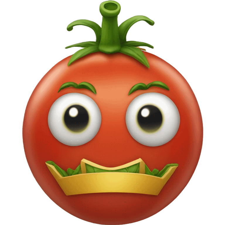 Tomato with a crown emoji