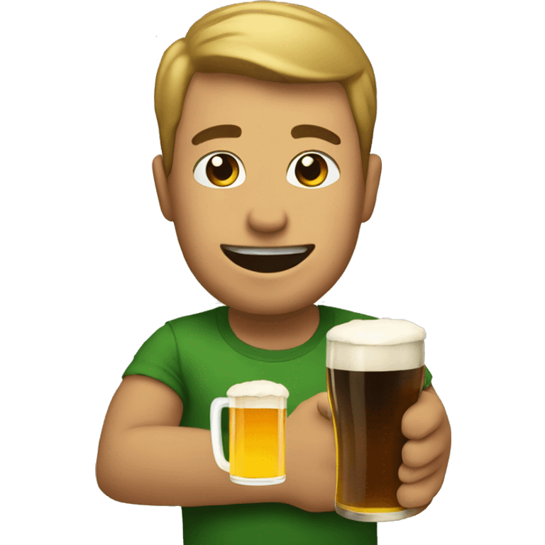 holding a beer emoji