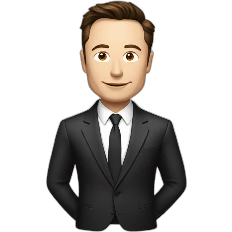 elon musk with a suit emoji