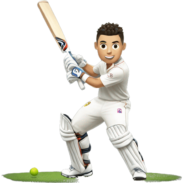 Ronaldo playing cricket emoji