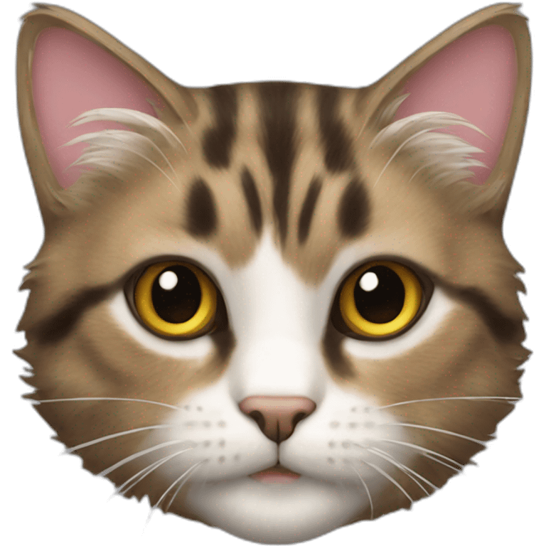 fluffy patched tabby coated cat emoji