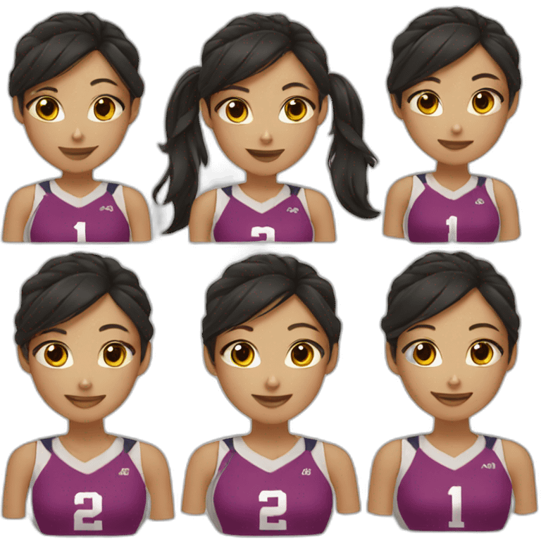 Girls volleyball team emoji