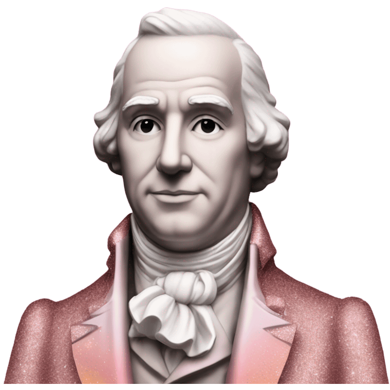 Pink ombre James Madison Statue with glitter  emoji