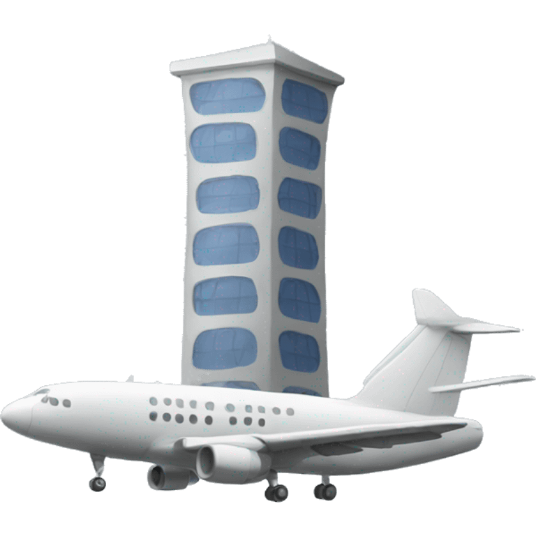 Plane with two tower emoji