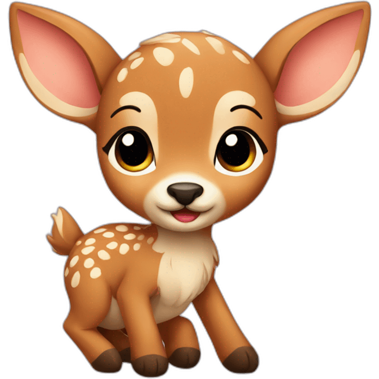 cute fawn emoji