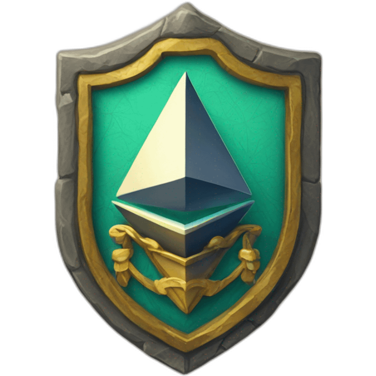 ethereum in the middle of a coat of arms emoji