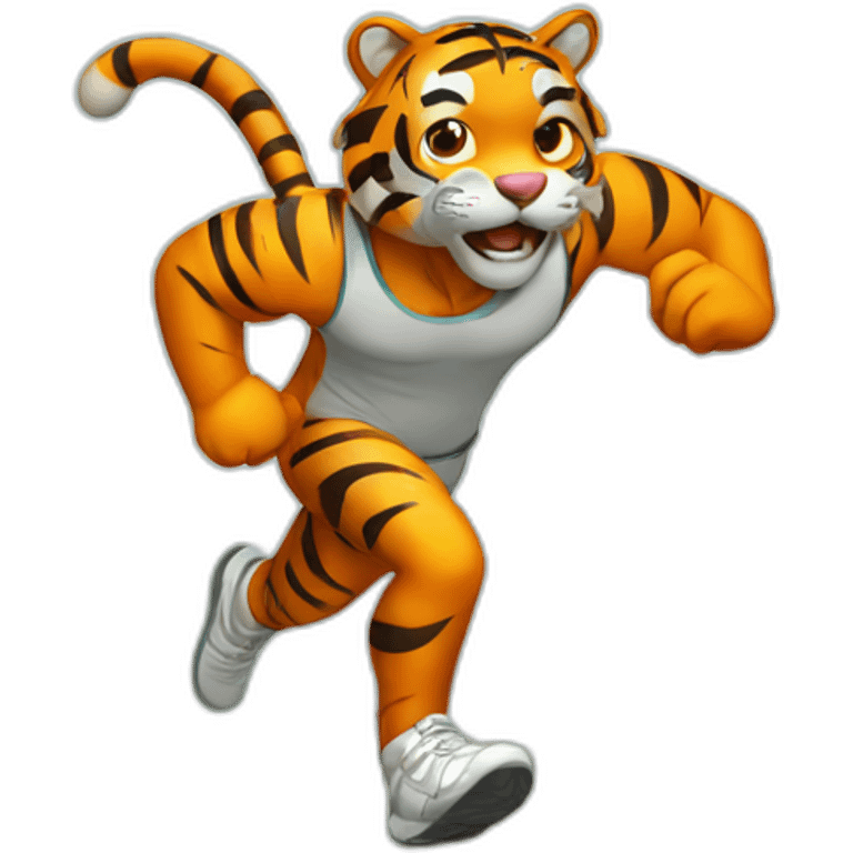 jogging tiger emoji