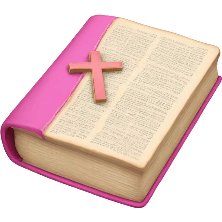 Pink bible emoji