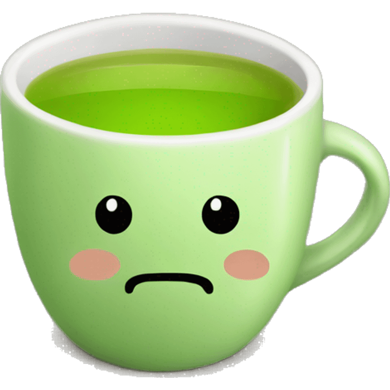 Green tea in a mug emoji