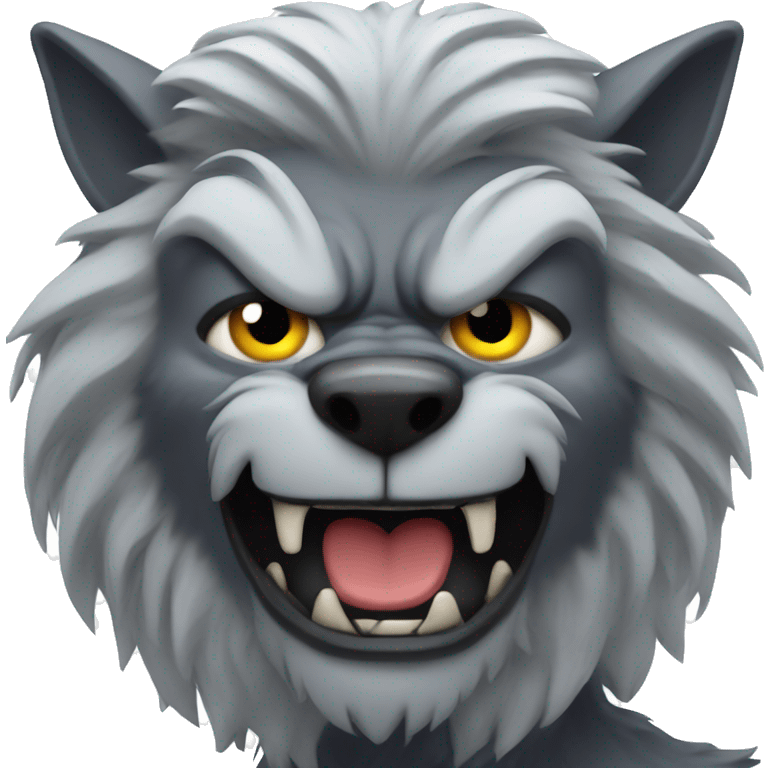 Full moon werewolf emoji