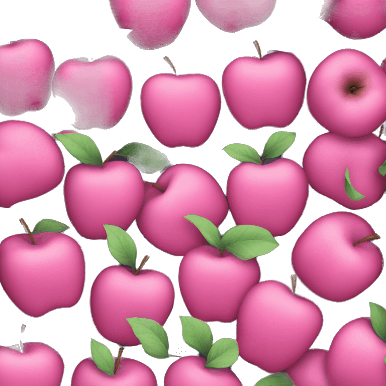 Pink apple emoji