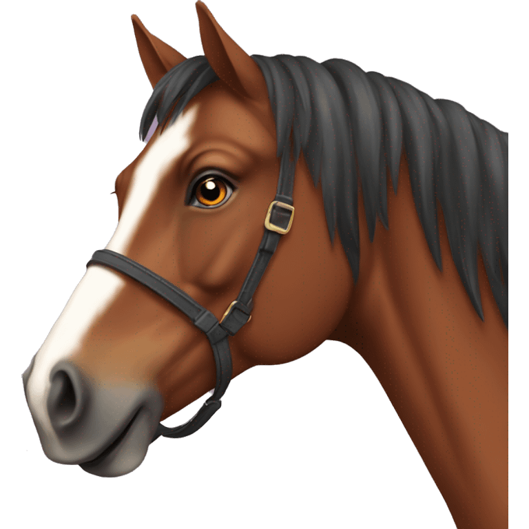 bay horse with blaze emoji