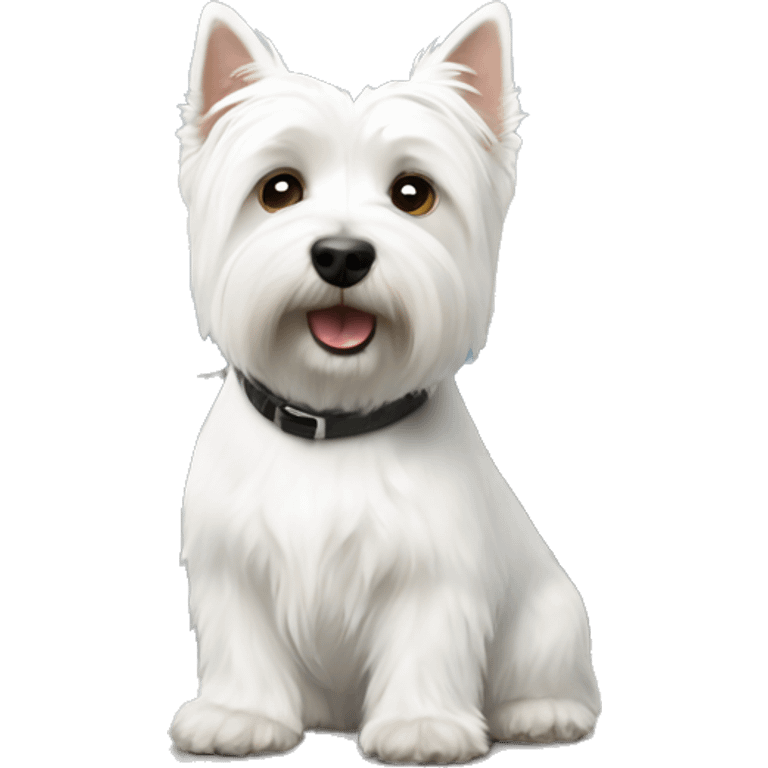 white highland terrier looking at the view  emoji