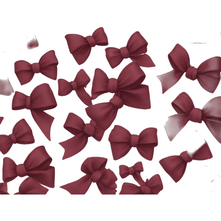 burgundy bow emoji