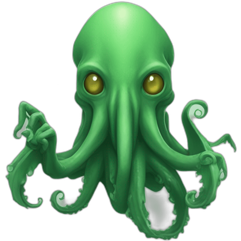 Fancy Human cthulhu salute with hand emoji