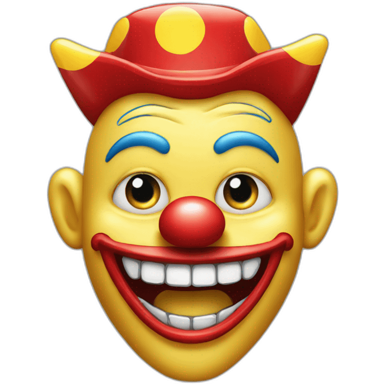 Clown avec des grillz en diamant emoji