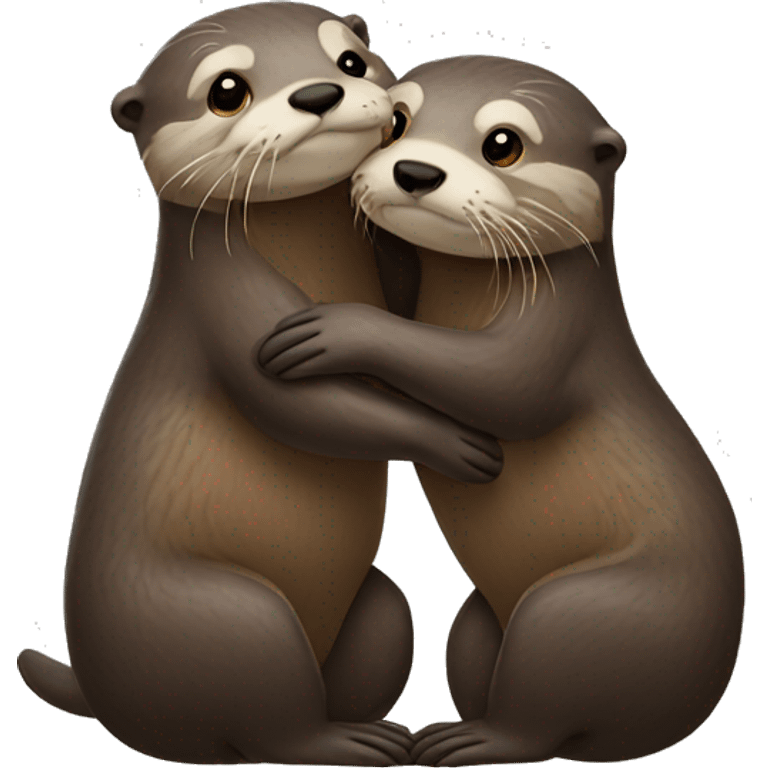 Two Otters Huging  emoji