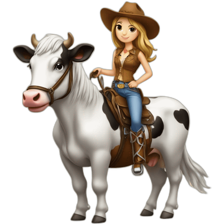 Cow-girl avec cheval emoji