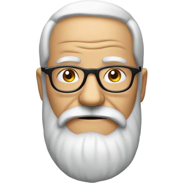 old man with glasses and beard christmas emoji