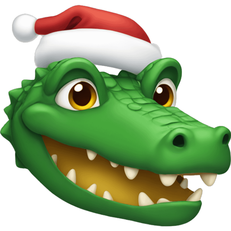 Christmas alligator  emoji