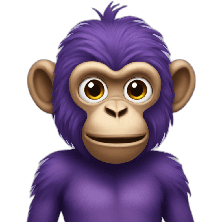 Purple monkey emoji