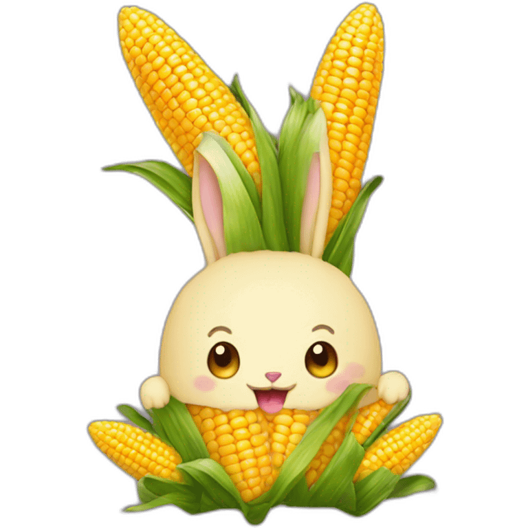 Corn, rabbit  emoji