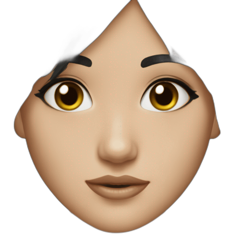 Beautiful girl with black hair ￼ emoji