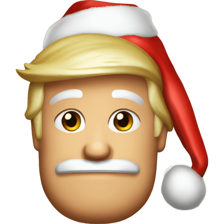 Donald trump with Christmas hat emoji