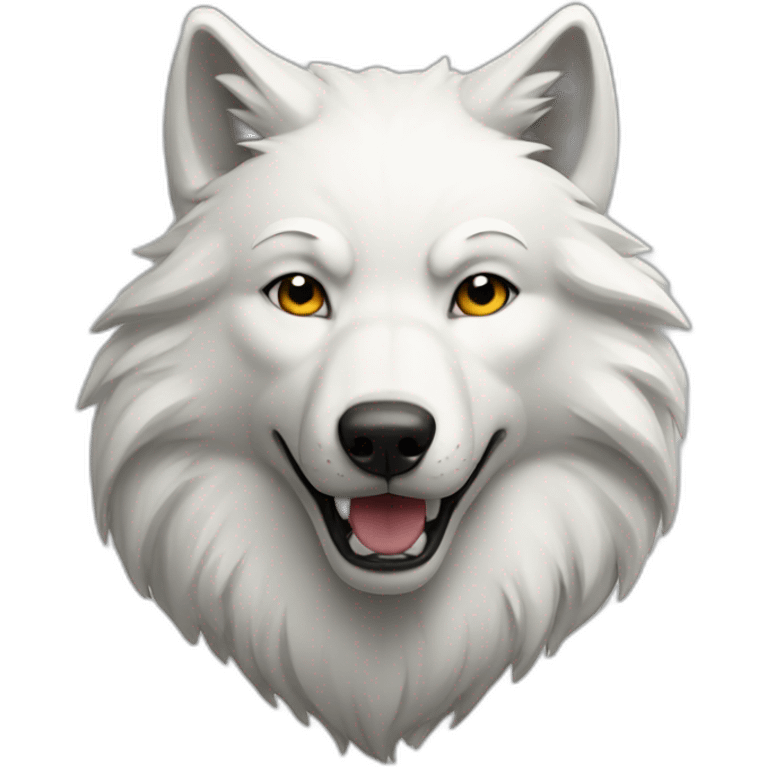 white wolf emoji