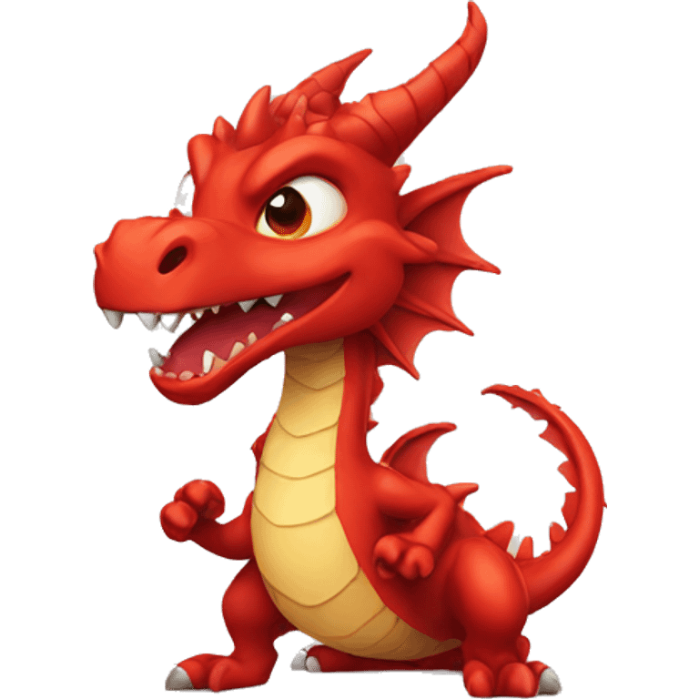 red ferocious dragon emoji