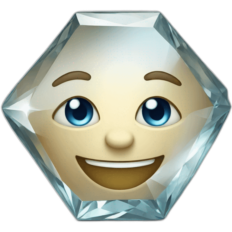 A diamond with a smile emoji