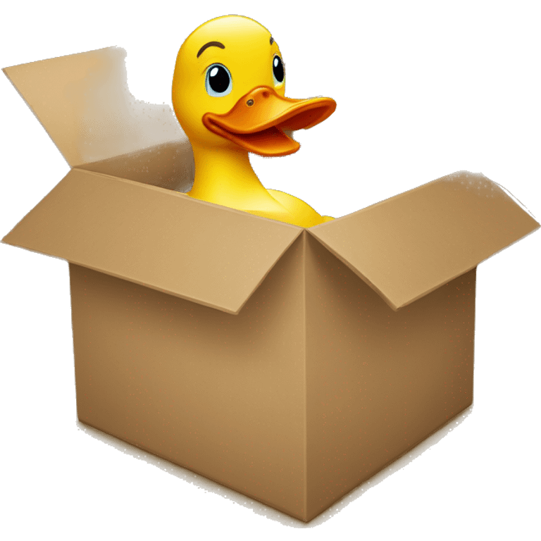 a duck in the box emoji