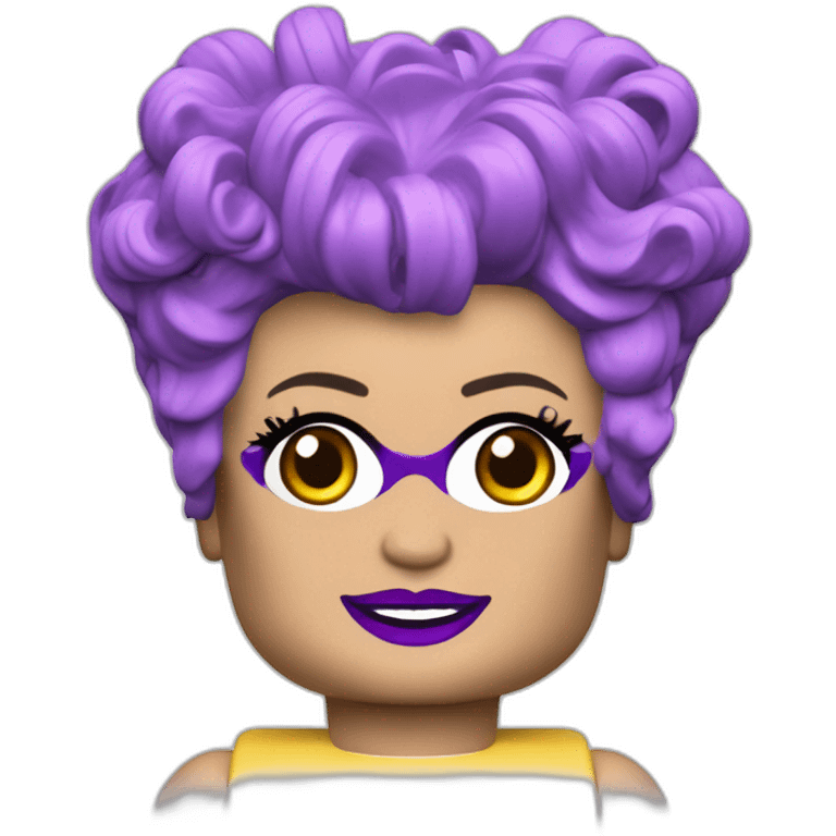 LEGO minifigure drag queen party emoji