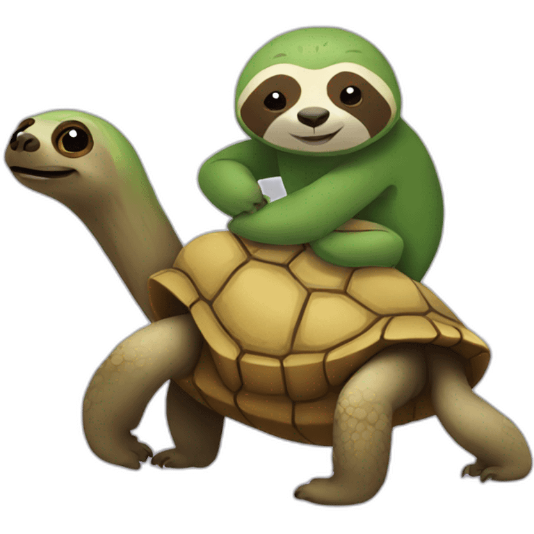 sloth and turtle  emoji