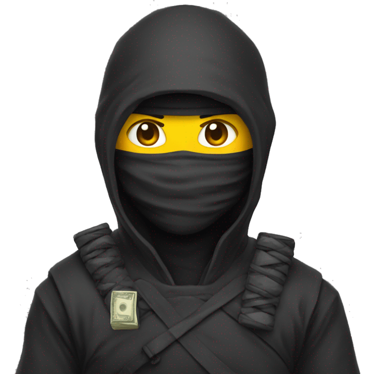 ninja con dinero emoji