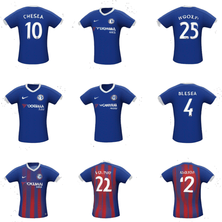 Maillot de foot du chelsea de dos emoji