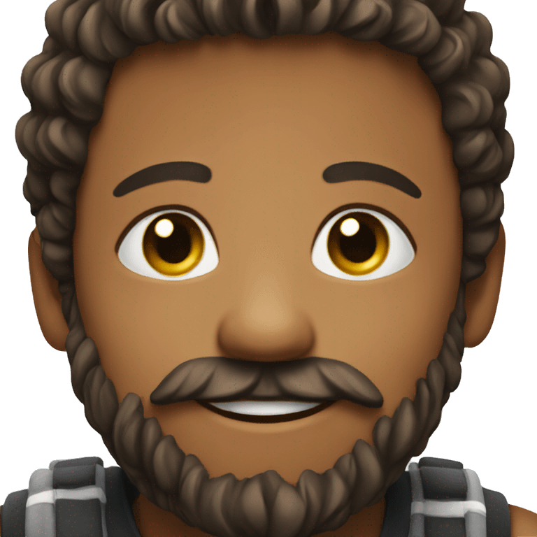 smiling boy with beard portrait emoji