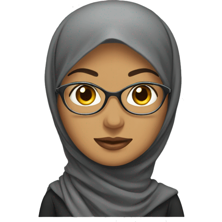 hijab lady with glass emoji