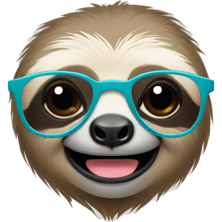 Sloths with glasses emoji