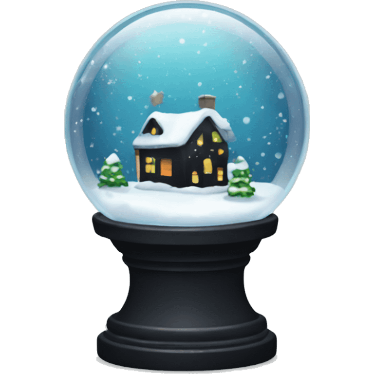 black snow globe emoji