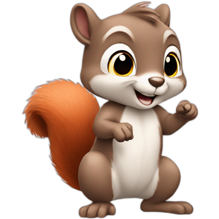 the squirrel shows ok with its paw emoji