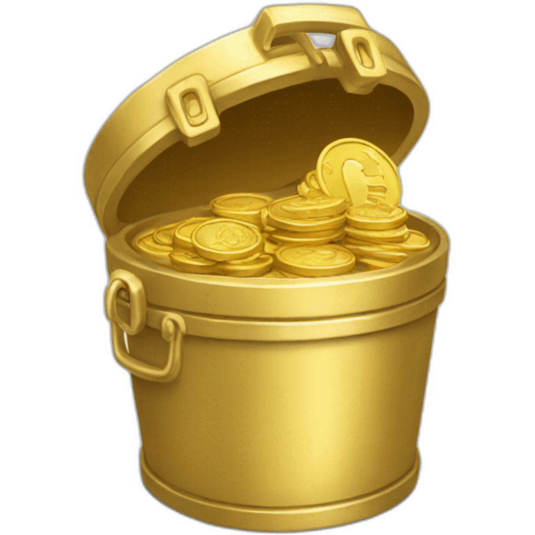 Tresor and many gold coin emoji